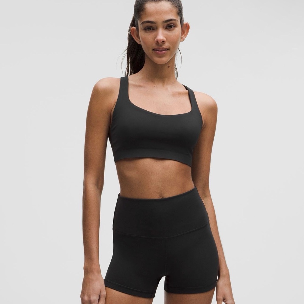 NWT Lululemon Flexy Flex Strappy Yoga Bra A-C Cups Black Size S/M - Picture 3 of 7